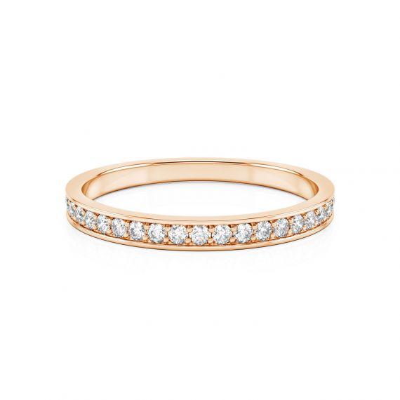 Alliance Femme Originale Or Rose 18 cts Diamants Astride 1