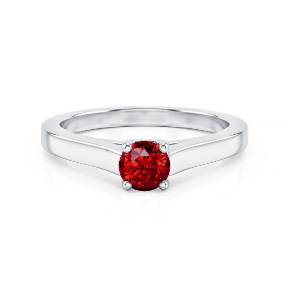 Bague Passion en Or Blanc 18 cts, Grenat 1