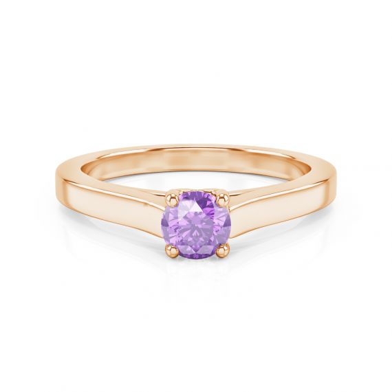 Bague Passion en Or Rose 18 cts, Améthyste 1