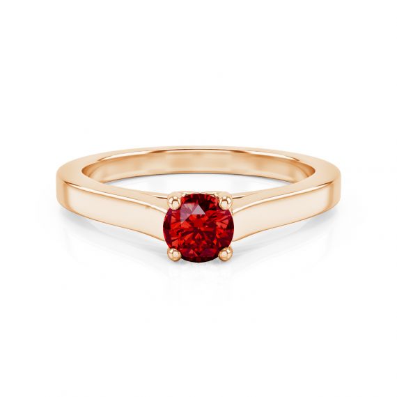 Bague Passion en Or Rose 18 cts, Grenat 1