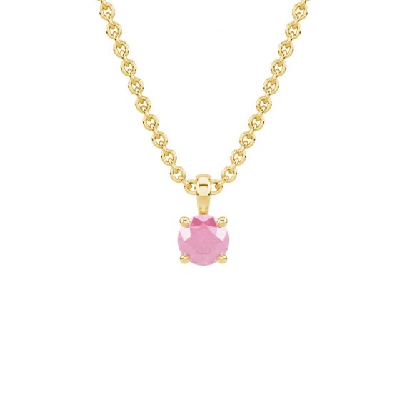 Pendentif solitaire Etincelle en Or Jaune 18 cts, Tourmaline 1