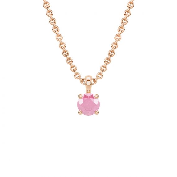 Pendentif solitaire Etincelle en Or Rose 18 cts, Tourmaline 1