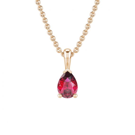 Pendentif Goutte en Or Rose 18 cts