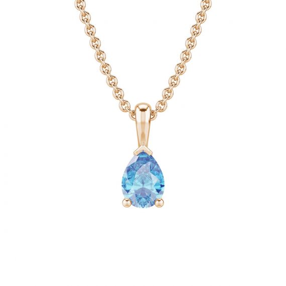 Pendentif Goutte en Or Rose 18 cts