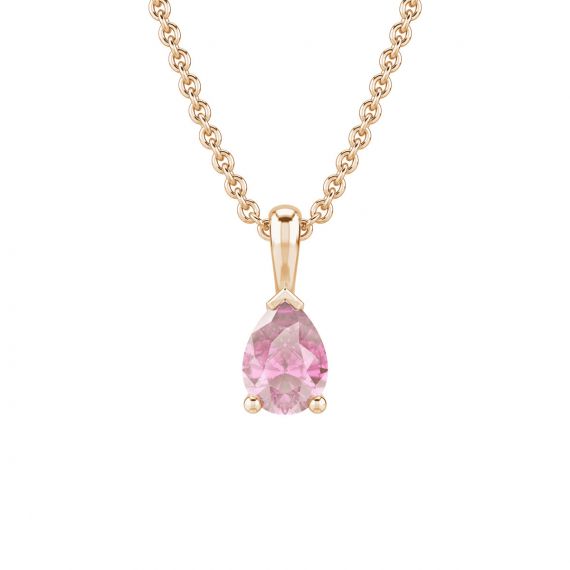 Pendentif Goutte en Or Rose 18 cts