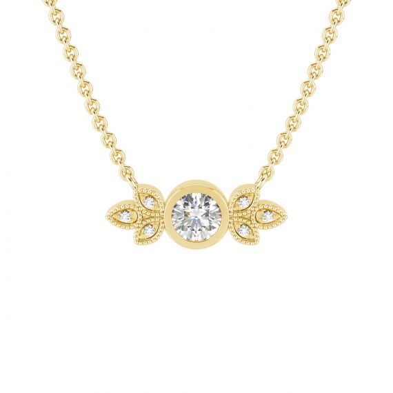 Collier Original Femme Tiana en Or Jaune 18 cts Diamant 1